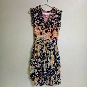 Colorful Cheetah Print Knee Length Dress